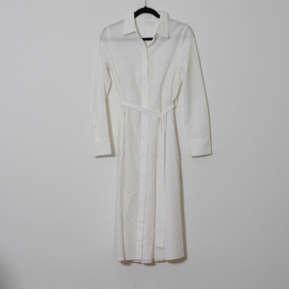 COS Modern White Long Sleeve Dress - Size 34